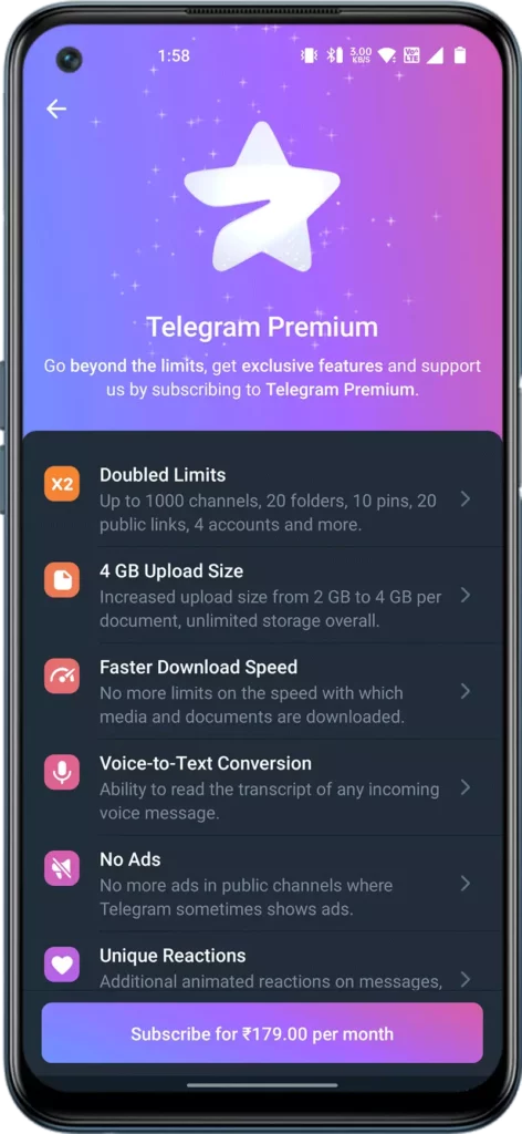 Telegram Premium APK S1